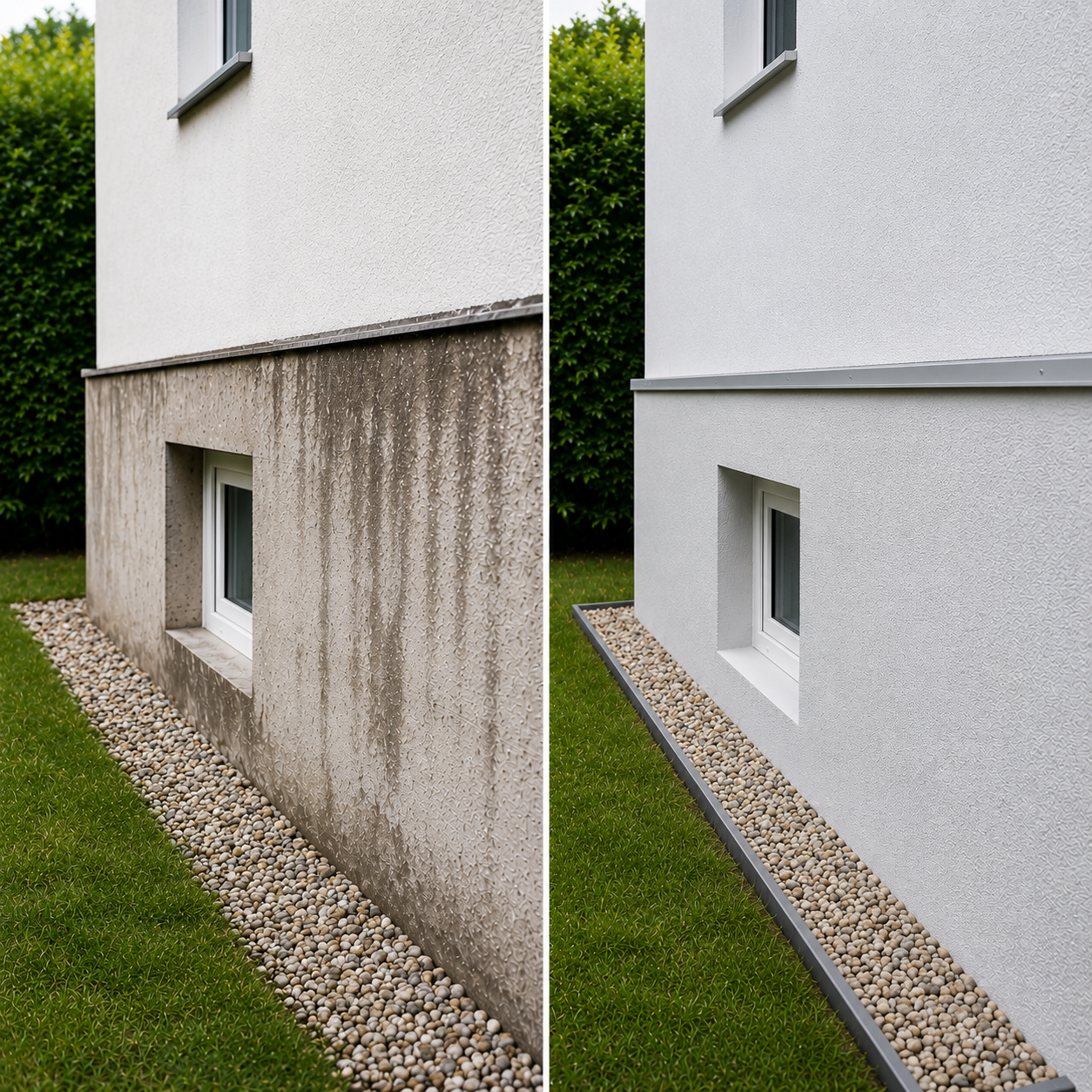 Fassade Vorher-Nachher