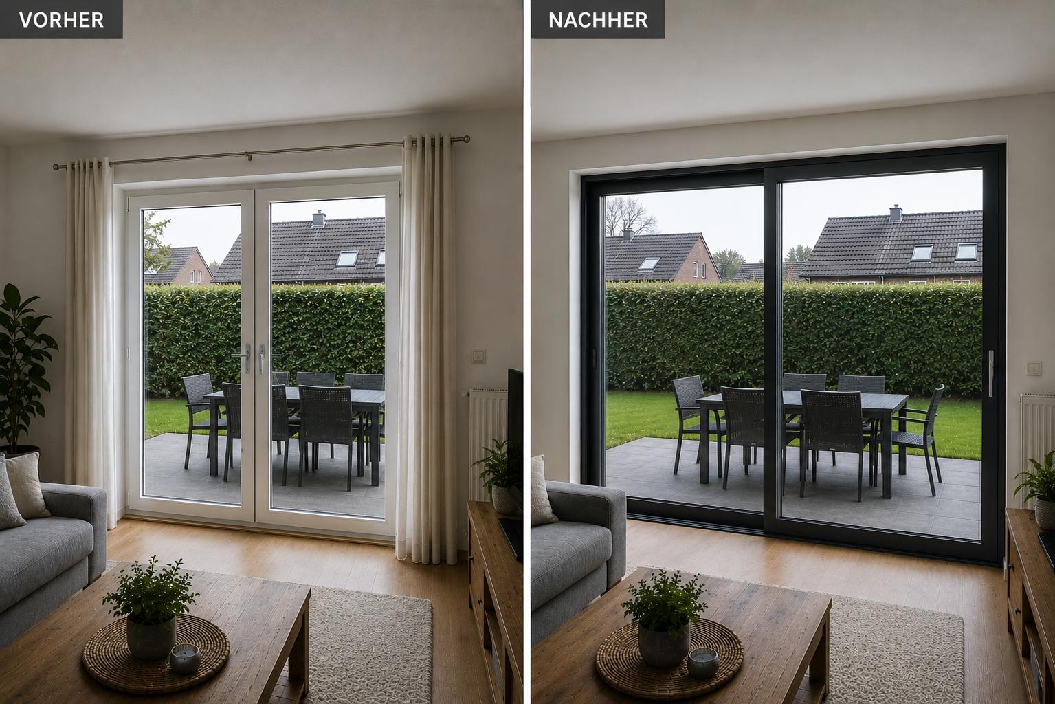 Fenster Vorher-Nachher